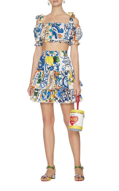 dolce and gabbana two piece skirt set